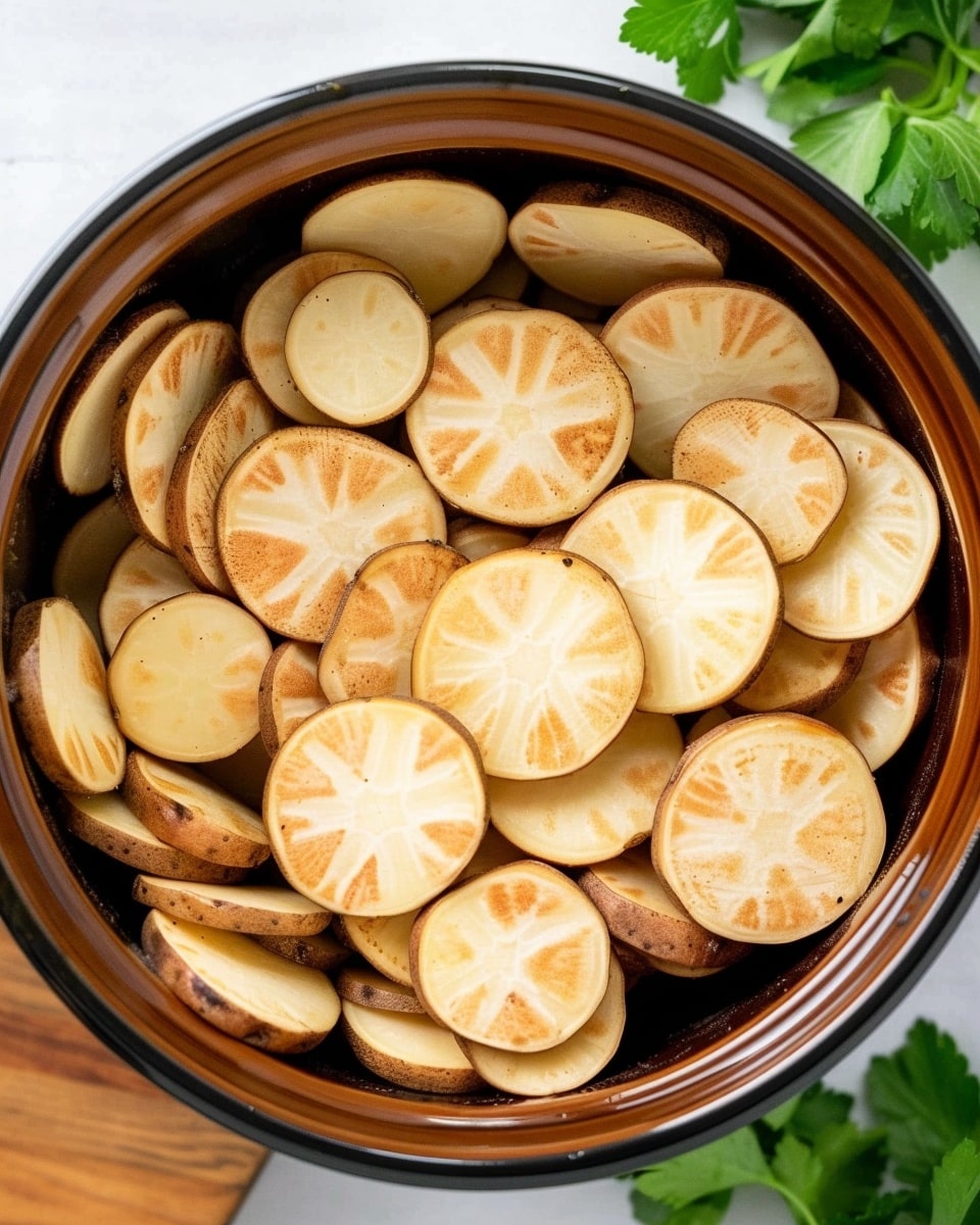 Slow Cooker Creamy Russet Potatoes