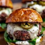 Smoked Cheddar Jalapeño Burgers
