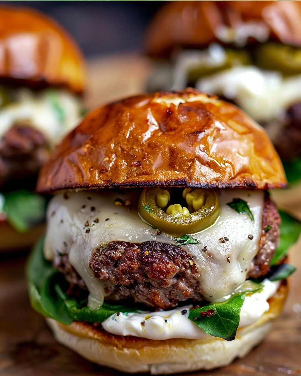 Smoked Cheddar Jalapeño Burgers