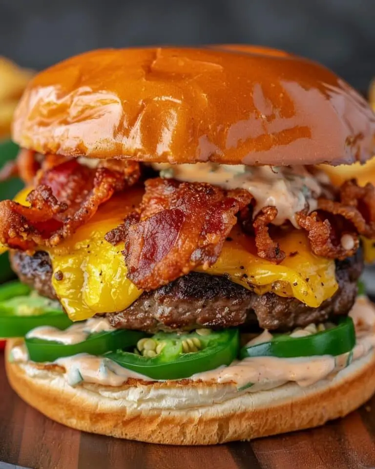 Smoked Cheddar Jalapeño Burgers