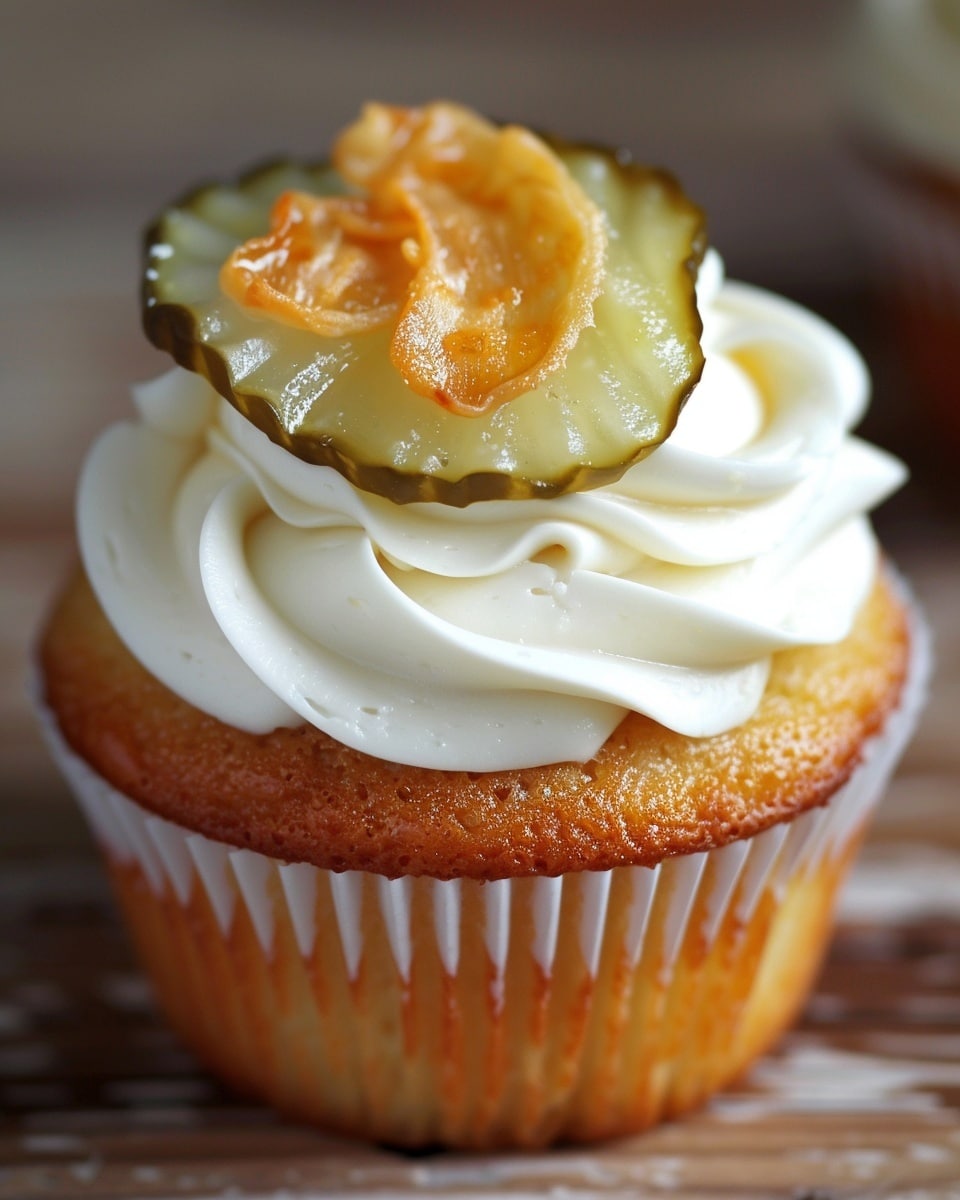 Tangy Pickle Cupcakes