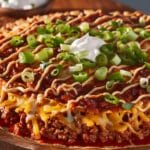Three-Cheese Red Chile Enchilada Pie