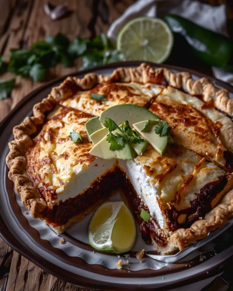 Three-Cheese Red Chile Enchilada Pie