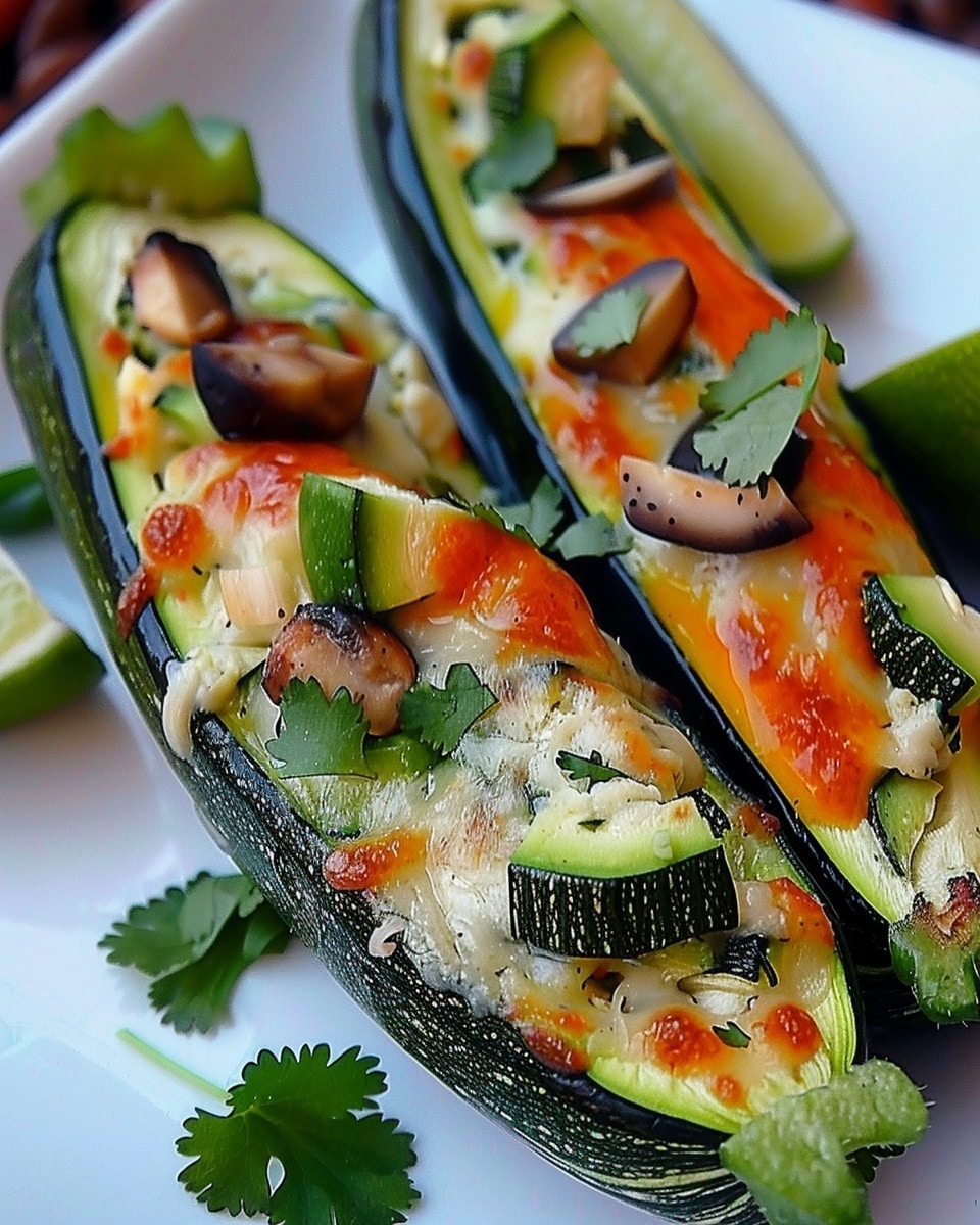 Zucchini Enchilada Boats