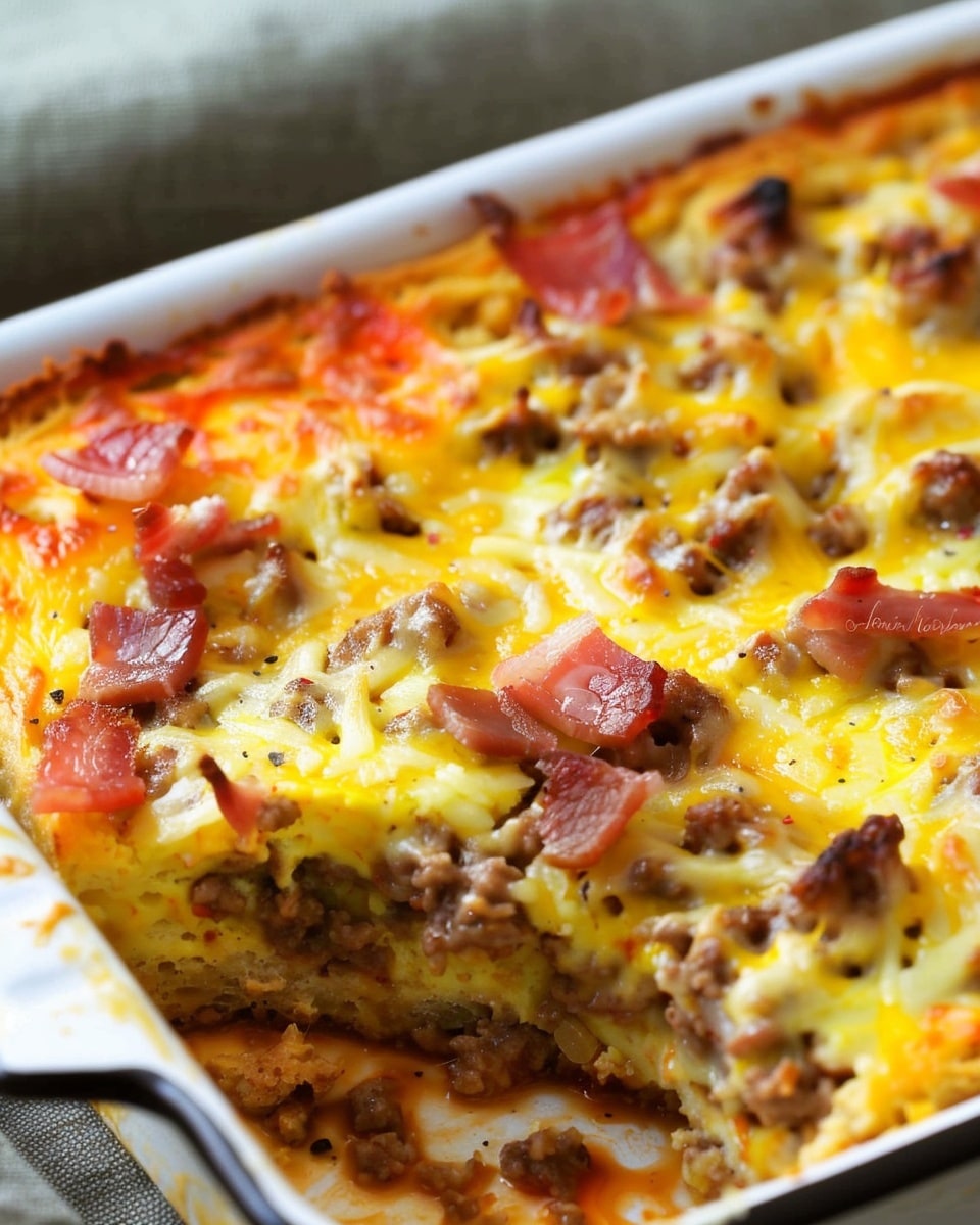 Breakfast Casserole with Biscuits