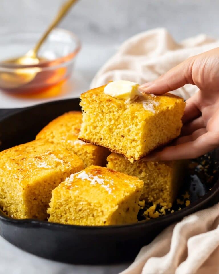 Honey Butter Cornbread (Moist, Buttery & Easy Southern Recipe) Recipe