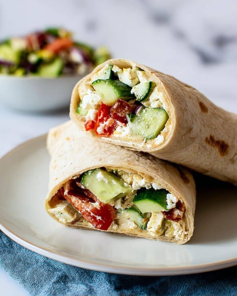 Healthy Mediterranean Hummus Wrap Recipe