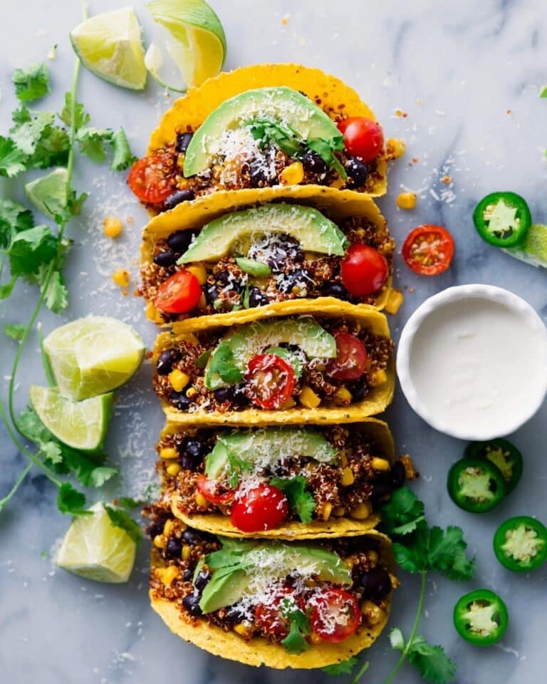 Quinoa Tacos with Black Beans, Tomato, and Corn Recipe