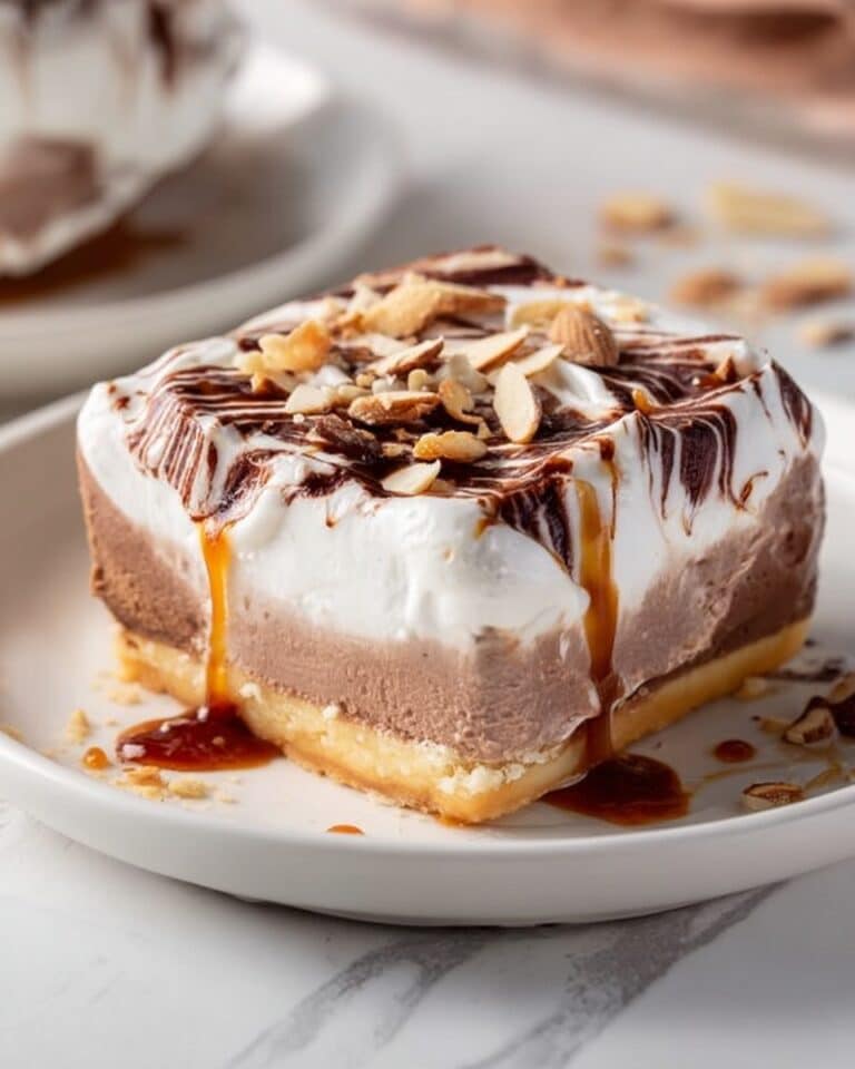 Cream Puff Dessert with Chocolate and Caramel Toppings Recipe