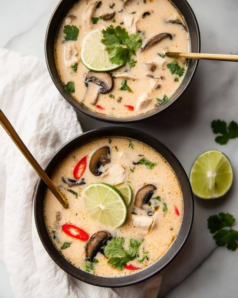 Easy Tom Kha Gai – Thai Coconut Soup Recipe