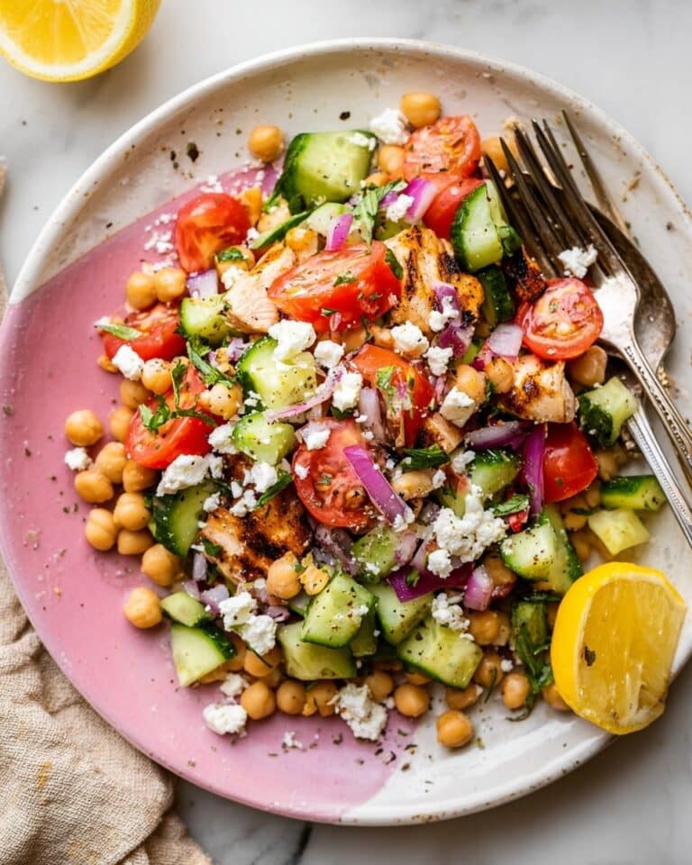 Grilled Chicken Feta Chickpea Salad Recipe