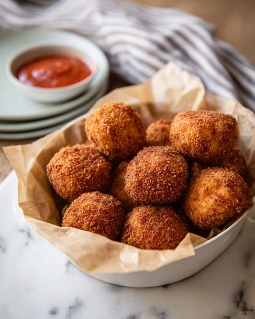 Gluten-Free Suppli: Fried Risotto Balls with Mahón-Menorca Cheese Recipe
