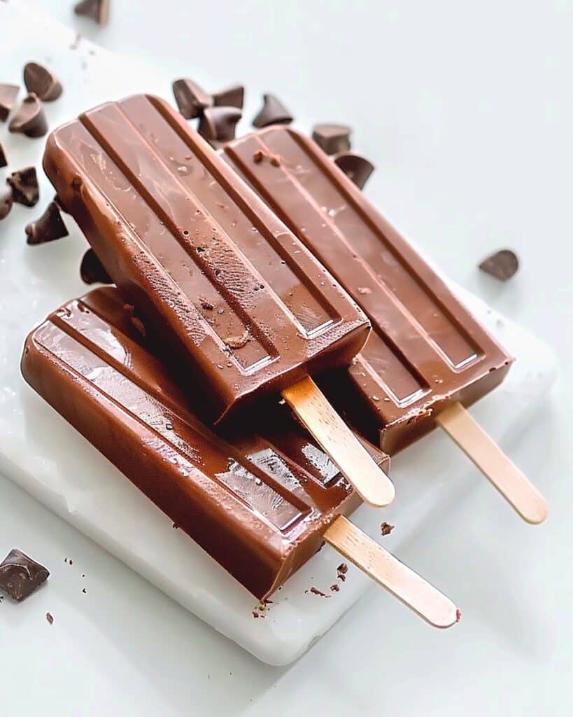 3 Ingredient Chocolate Popsicles (Ultra Creamy, No Ice Crystals!)