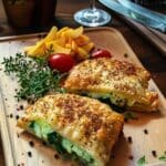 Baked Chicken Stuffed Pockets with Spinach & Cheese
