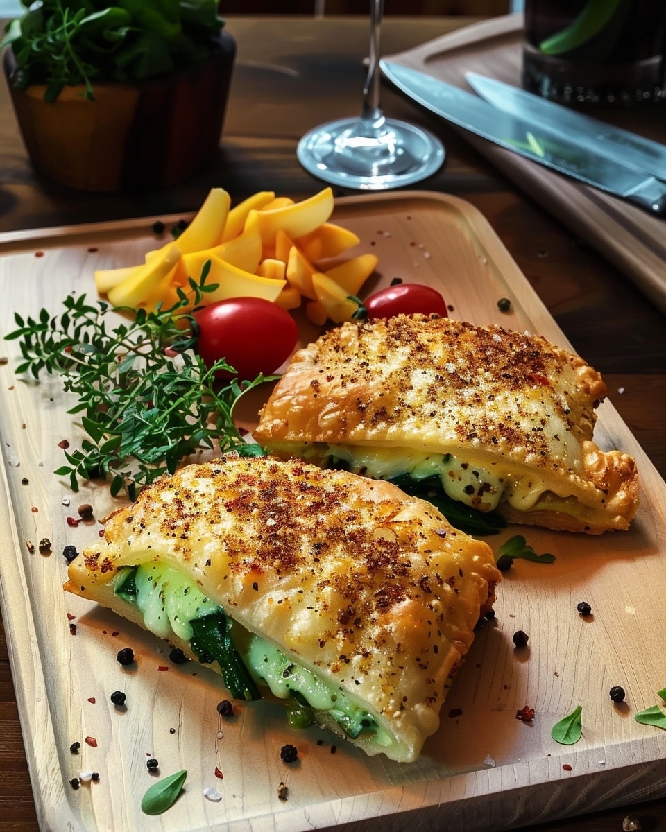 Baked Chicken Stuffed Pockets with Spinach & Cheese