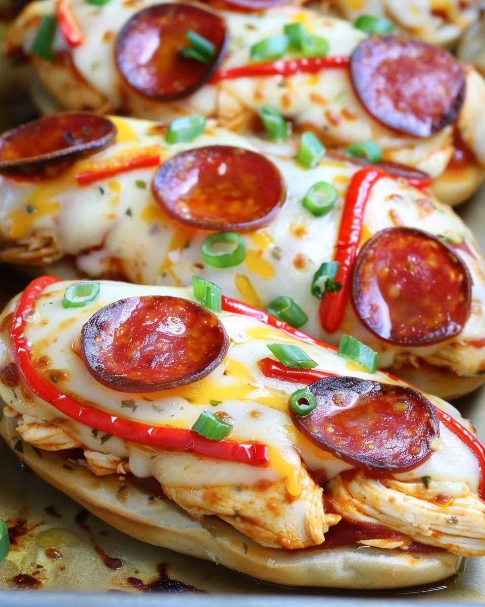 Chicken Pepperoni Pizza Melts