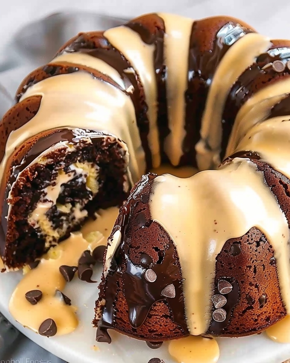 Chocolate Chip Bundt Cake With Cheesecake Filling
