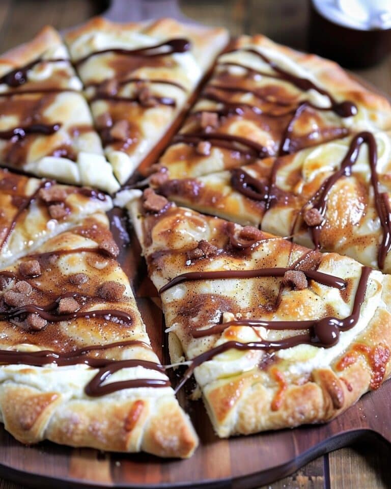 Cinnamon-Sugar Pizza Made with Crescent Rolls