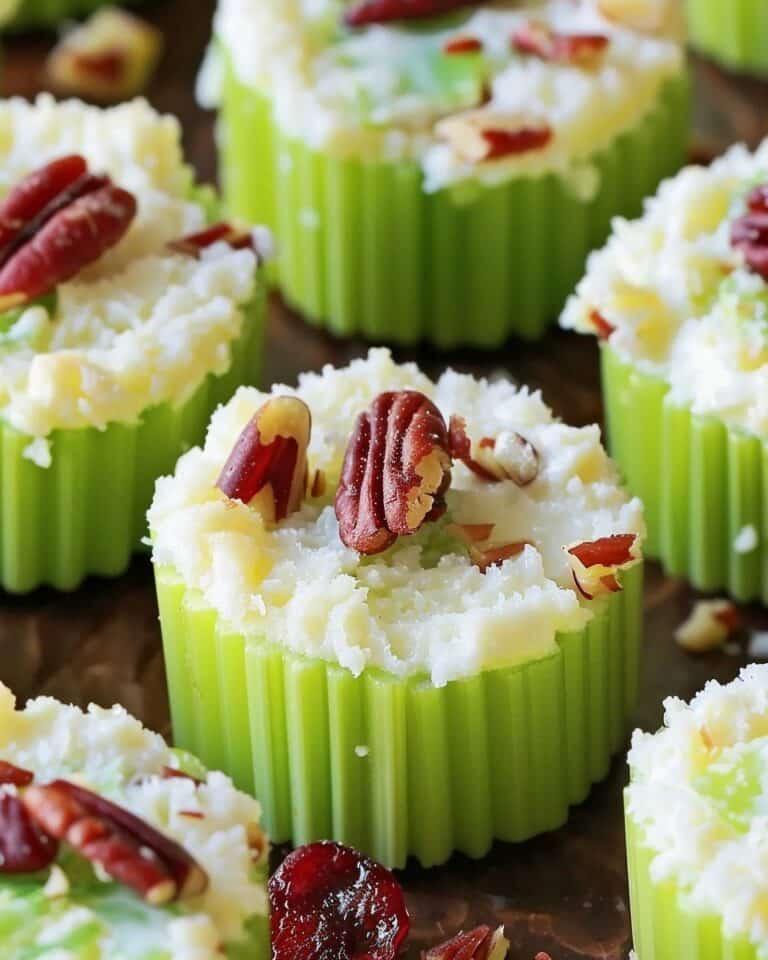Cranberry Pecan Cream Cheese Celery Bites