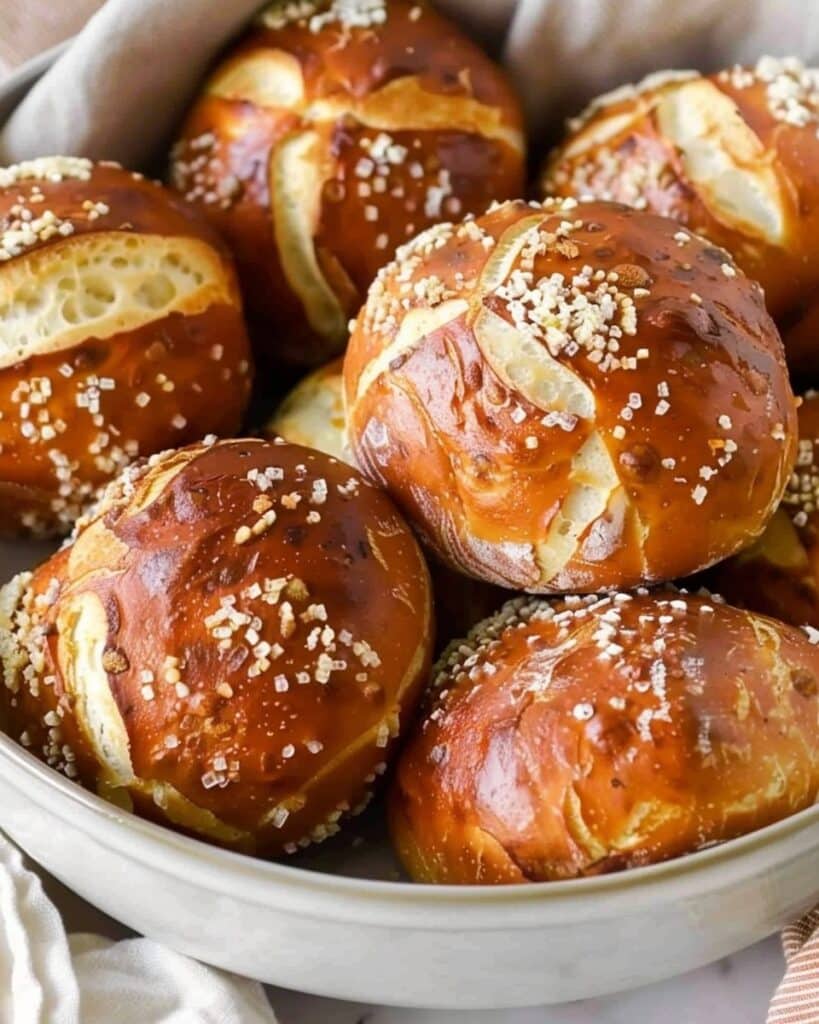 Easy Pretzel Bun Recipe (Authentic Laugenbrötchen)
