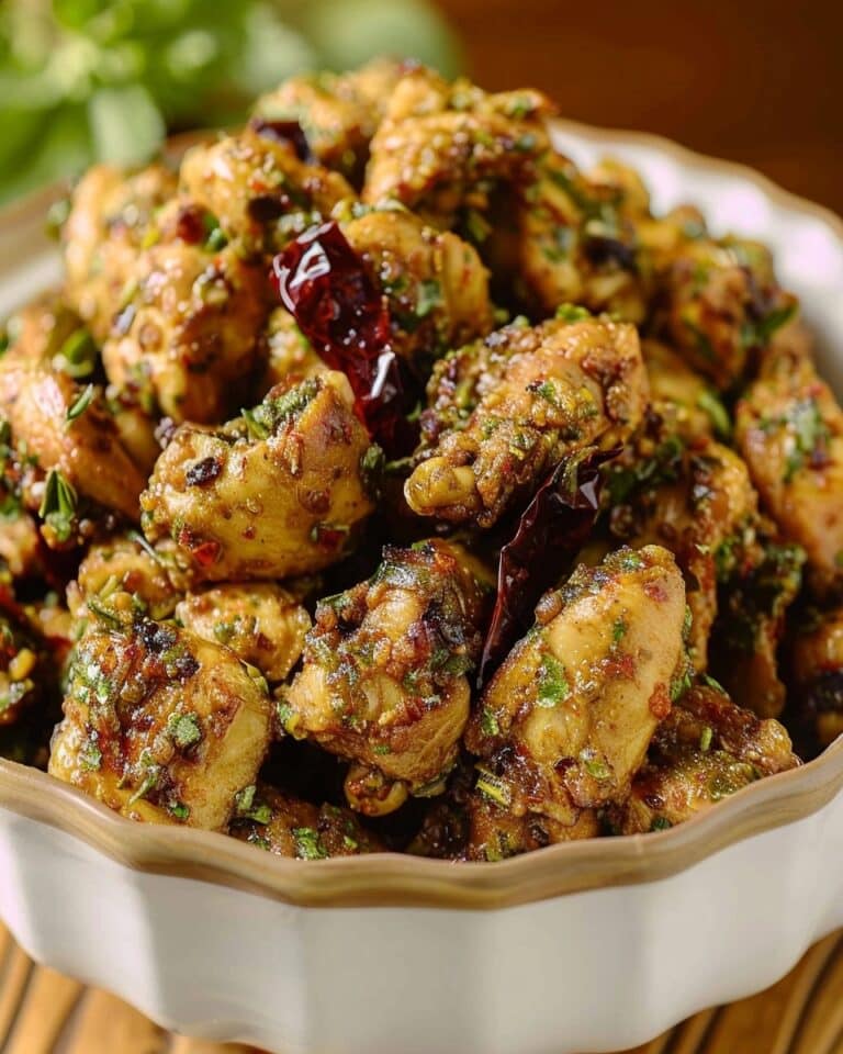 Green Garlic Chilli Chicken