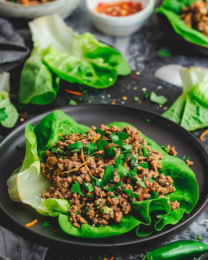 Ground Beef Lettuce Wraps