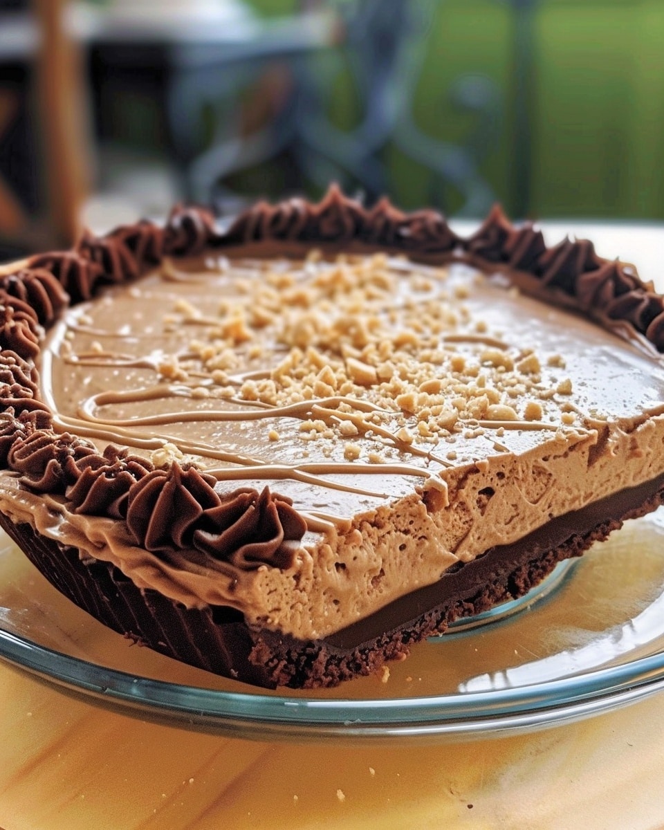 No-Bake Chocolate Peanut Butter Cream Pie