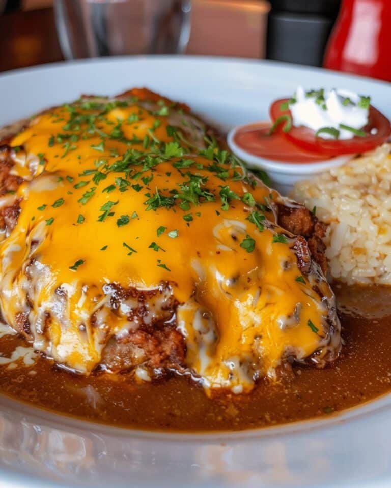Pueblo Colorado Smothered Cheese Burger Plate