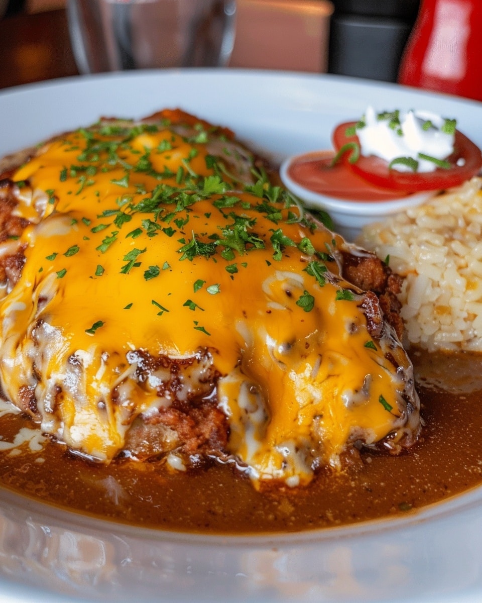 Pueblo Colorado Smothered Cheese Burger Plate
