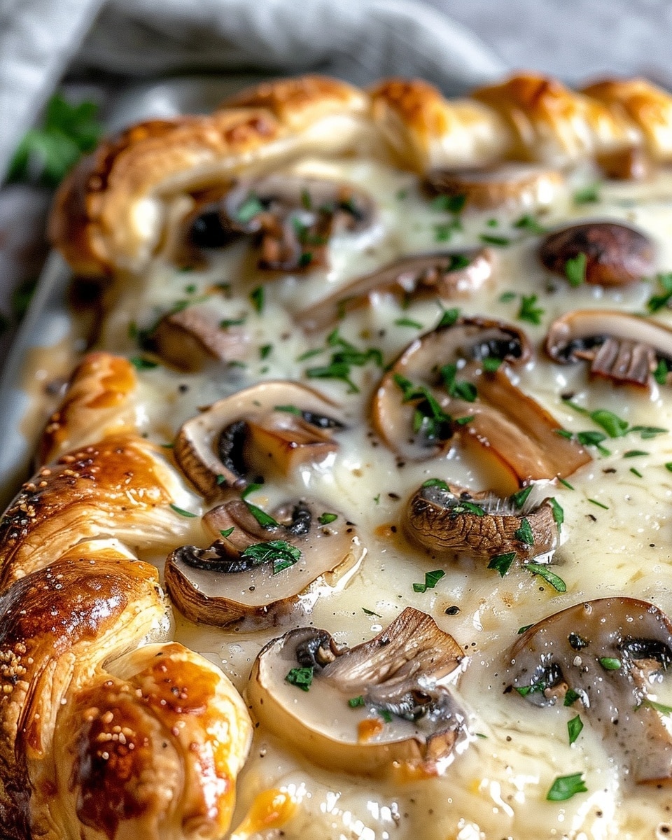 Savory Mushroom & Gruyère Puff Pastry Braid Recipe