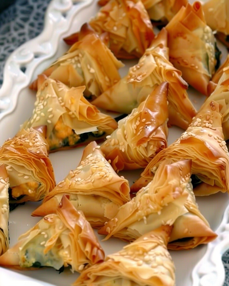 Spinach & Cheese Phyllo Triangles