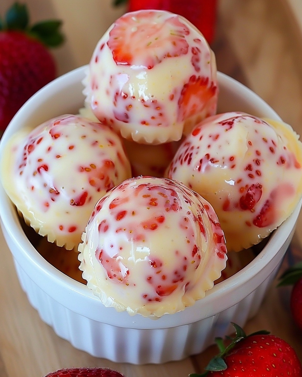 Strawberry Greek Yogurt Bites