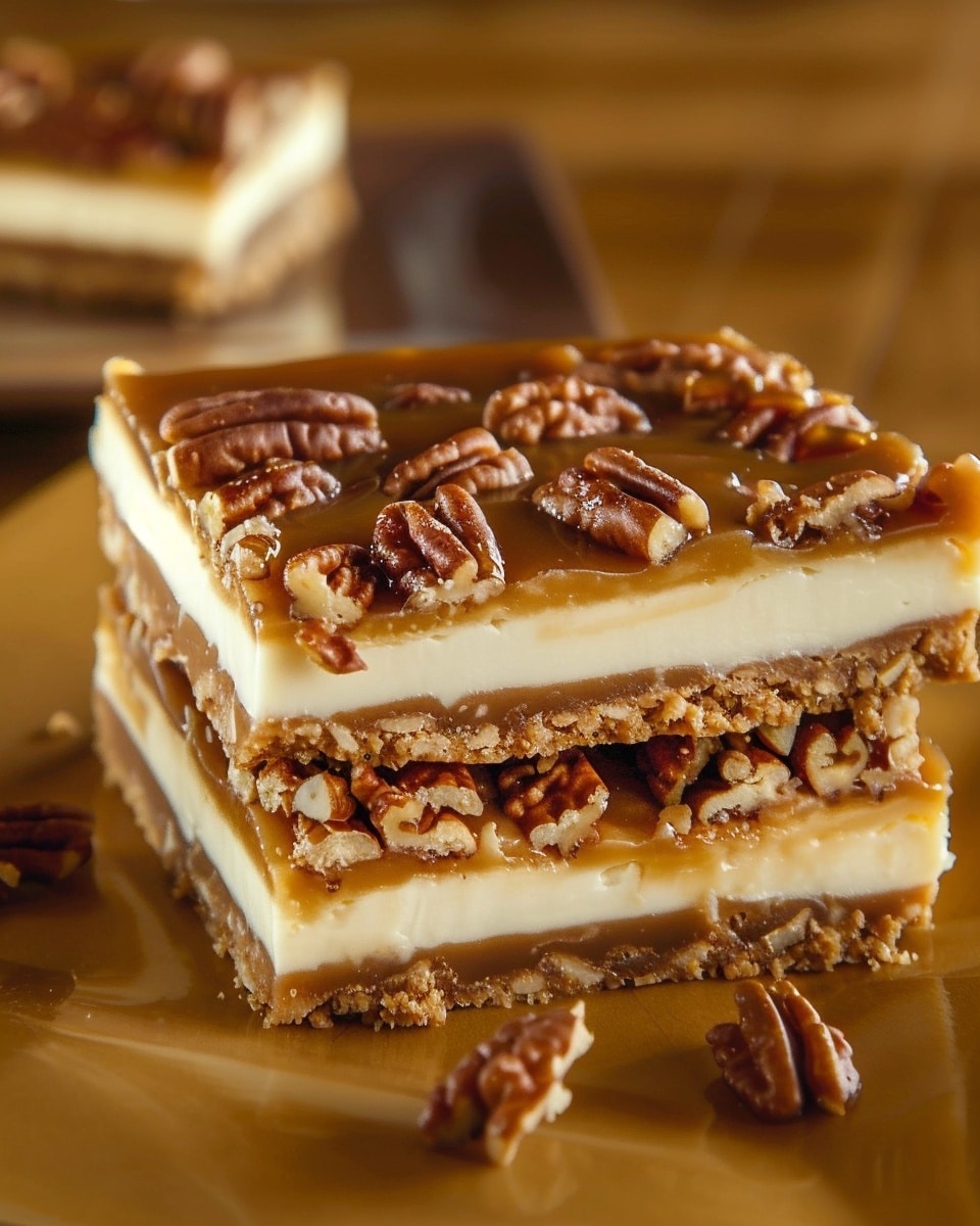 Sugar-Free Caramel Pecan Cheesecake Bars