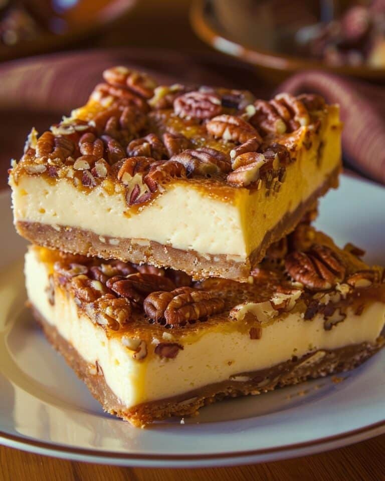 Sugar-Free Caramel Pecan Cheesecake Bars