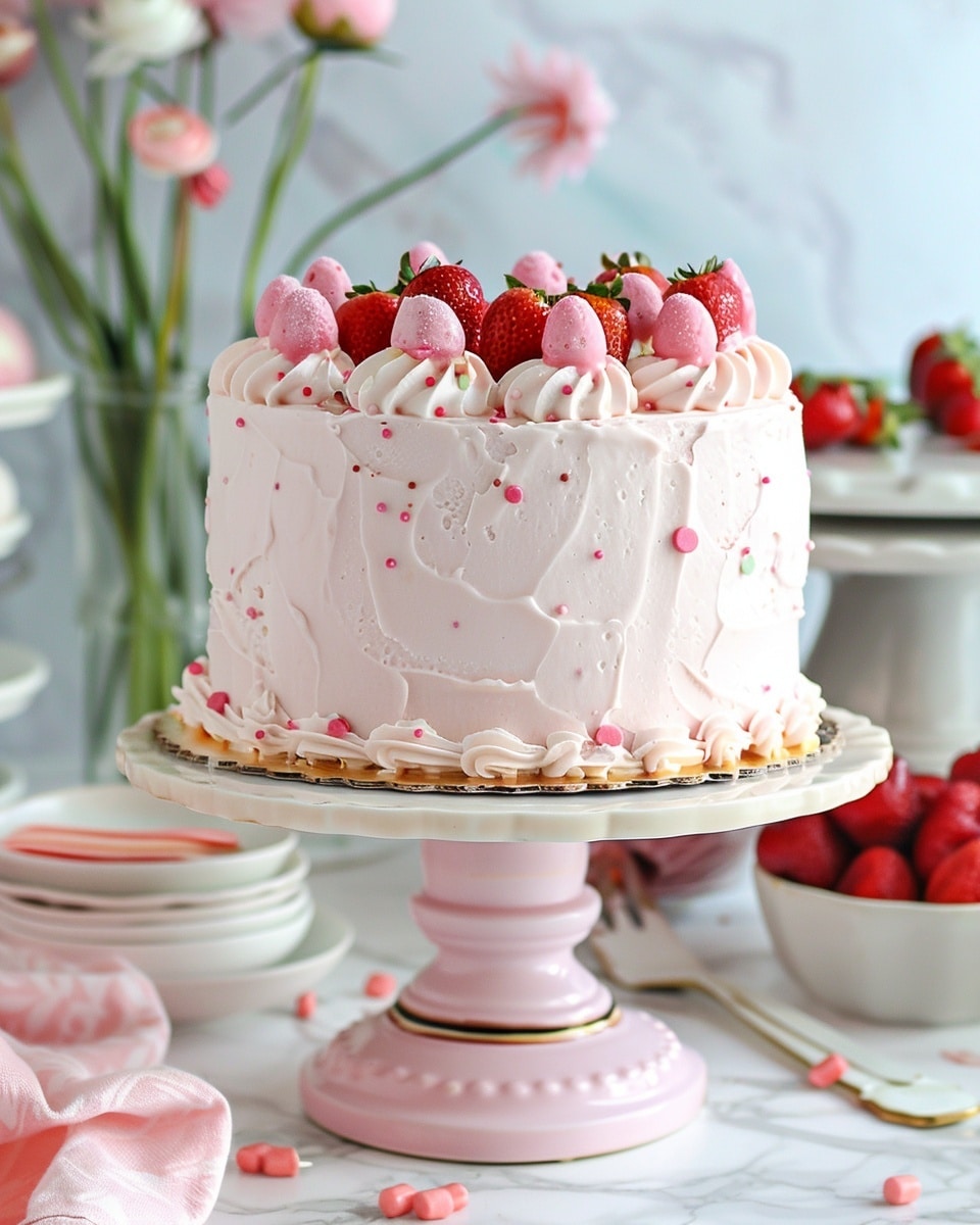 Strawberry Shortcake Ice Cream Cake