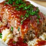 Crockpot French Onion Meatloaf with Swiss Cheese