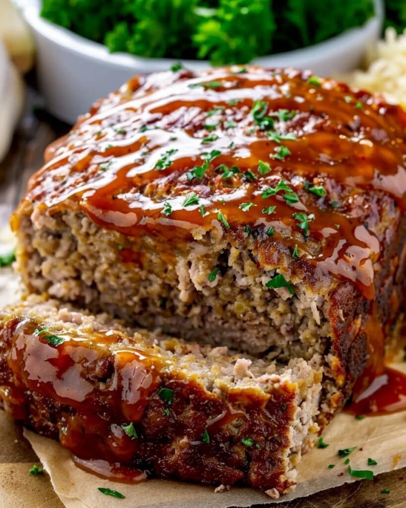 Crockpot French Onion Meatloaf with Swiss Cheese