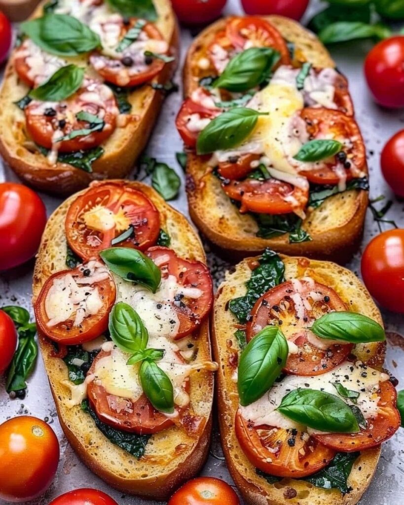 Tomato Basil Garlic Bread