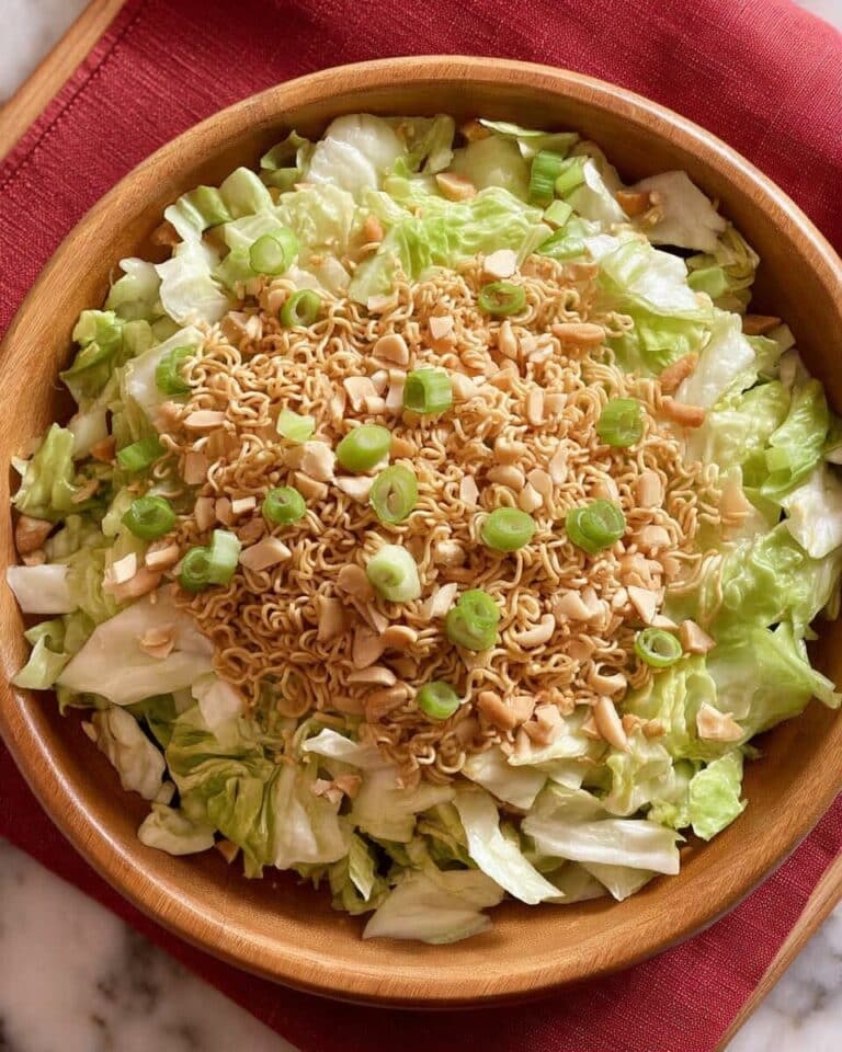 Napa Cabbage Salad with Ramen Noodle Topping Recipe