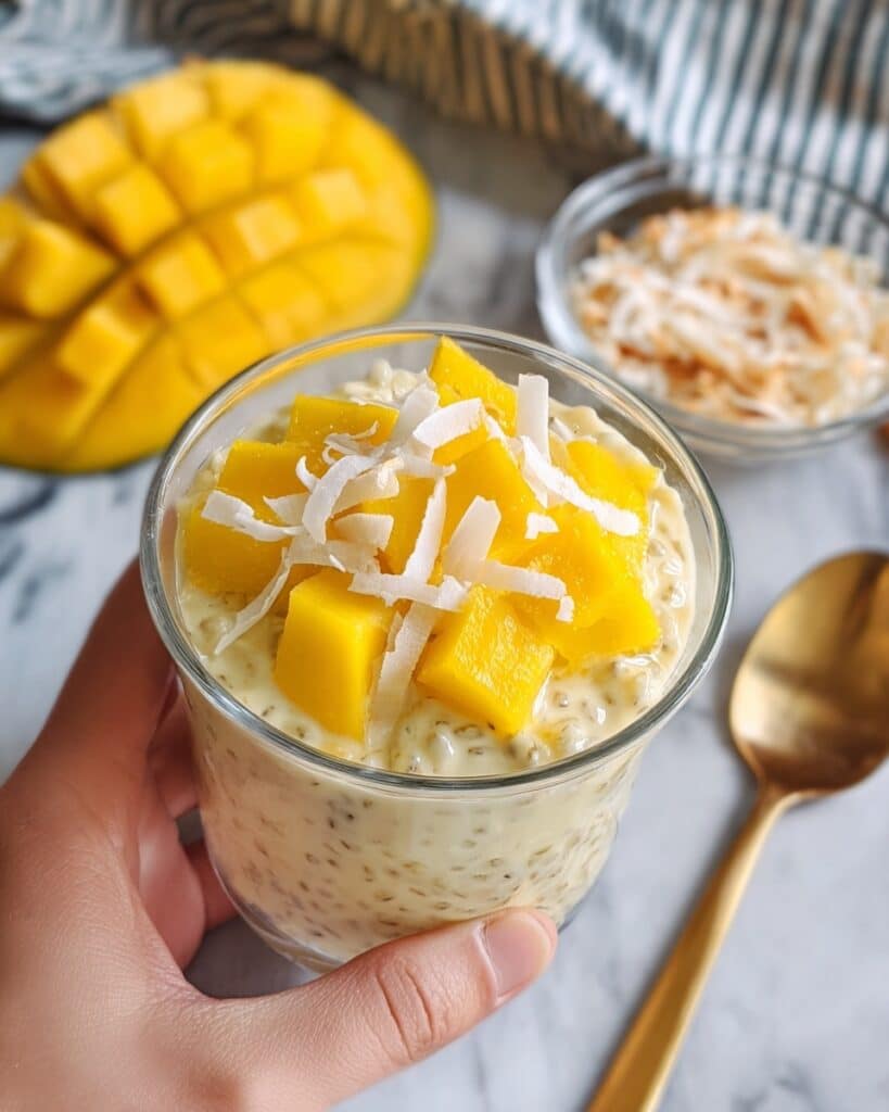 Creamy Mango Chia Pudding with Greek Yogurt and Double Chocolate Protein Recipe
