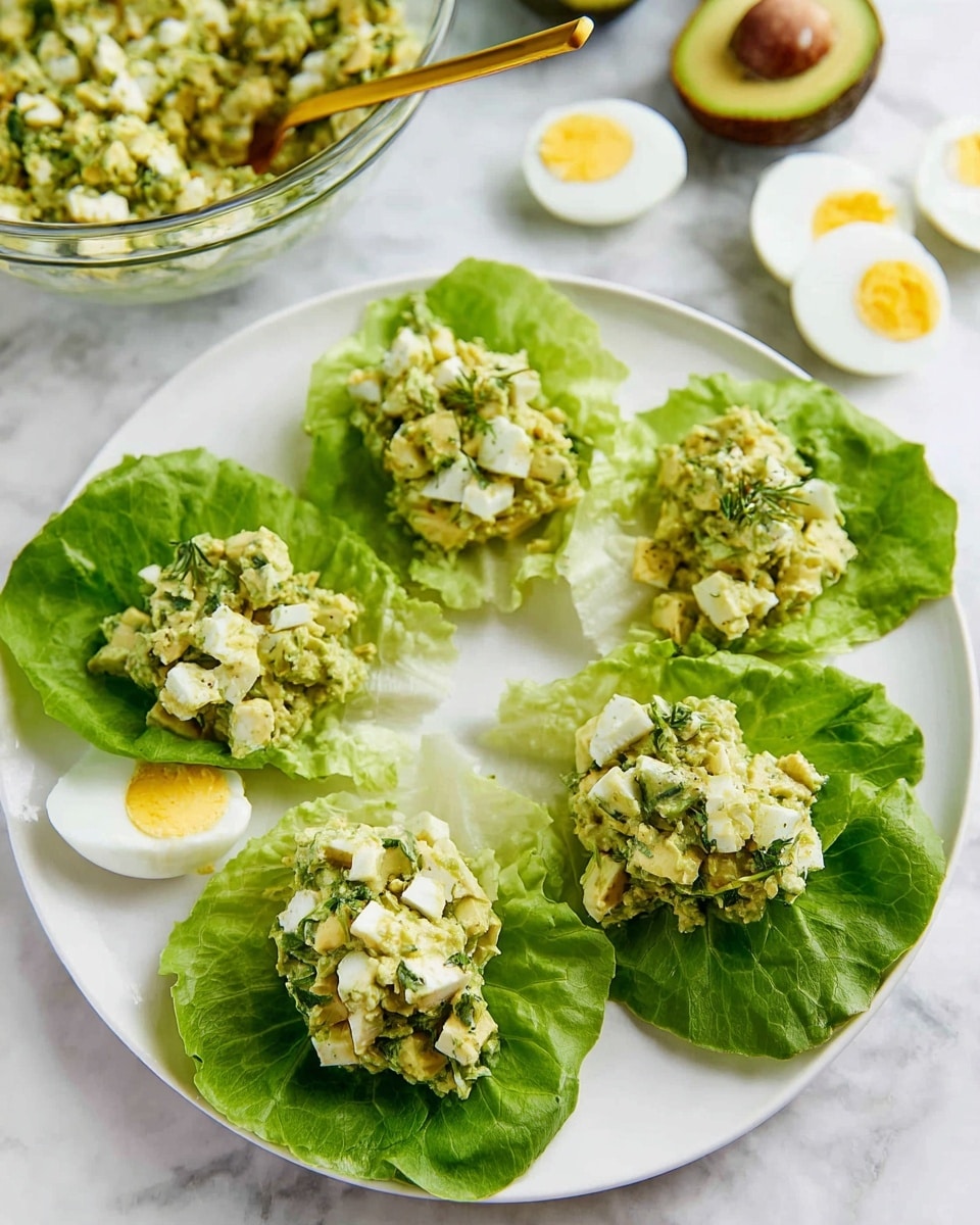 The image shows a clear glass bowl filled with a chunky mixture that has three main layers: the base layer is light yellow and soft, likely mashed eggs or avocado, mixed with small green pieces of herbs or vegetables spread throughout, and the top layer includes larger white chunks of egg whites or a similar ingredient sprinkled with black pepper. The textures range from creamy to slightly firm with visible pieces creating a rough surface. The bowl sits on a white marbled surface with a hint of green leaf in the top background. Photo taken with an iphone --ar 4:5 --v 7