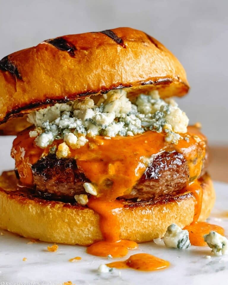Copycat Smashburger Buffalo & Blue Cheese Burger Recipe