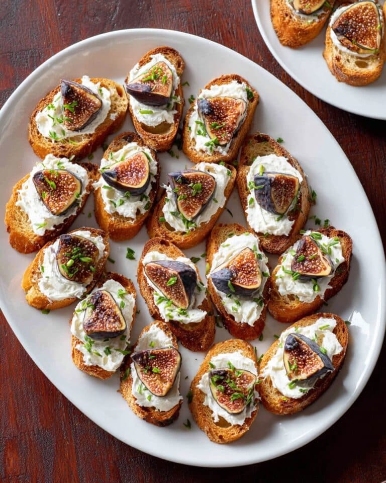 Whipped Ricotta Crostini with Figs, Lemon, and Hot Honey Recipe