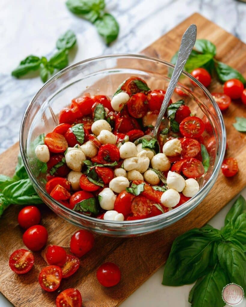 Caprese Cherry Tomato and Mozzarella Salad Recipe