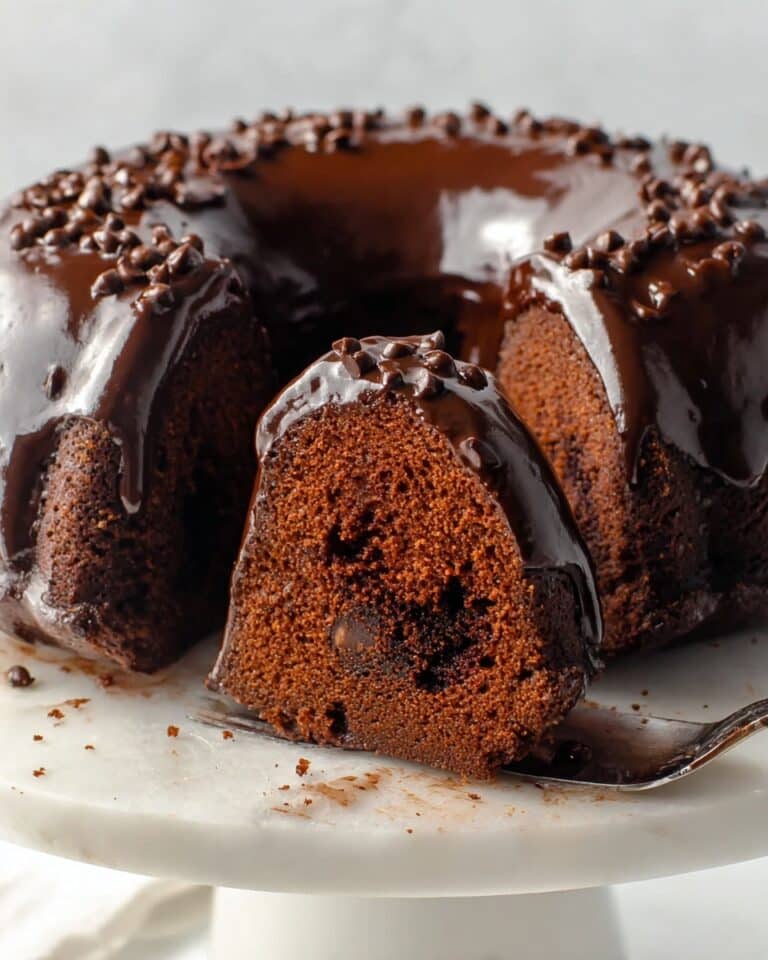 Chocolate Pound Cake with Rich Chocolate Glaze Recipe