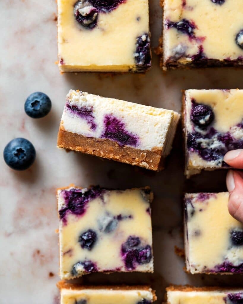 Lemon Blueberry Cheesecake Bars Recipe