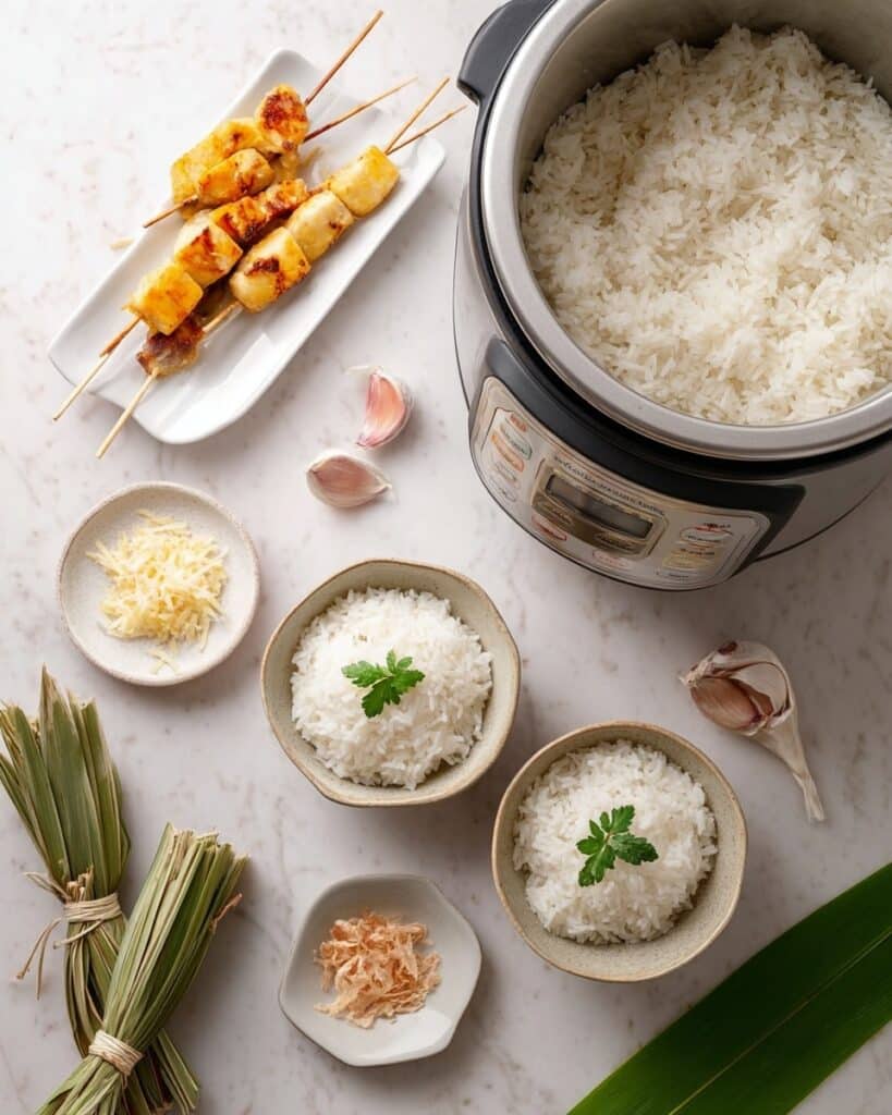 Coconut Rice in a Rice Cooker with Pandan and Toasted Coconut Recipe