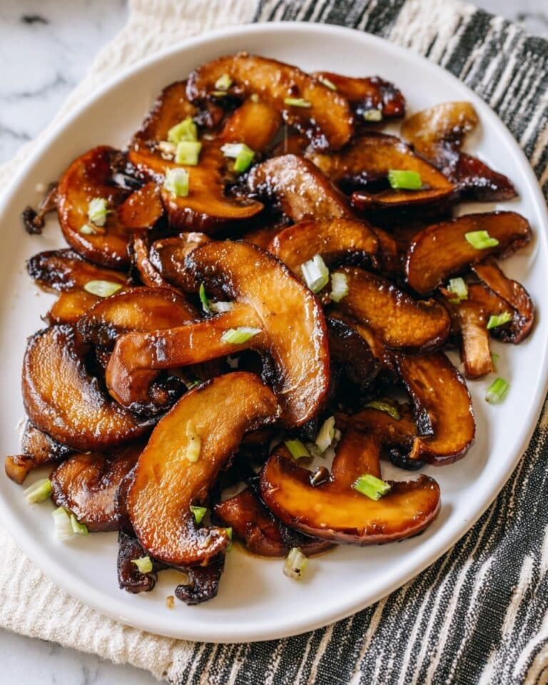 Soy Butter Glazed King Oyster Mushrooms Recipe