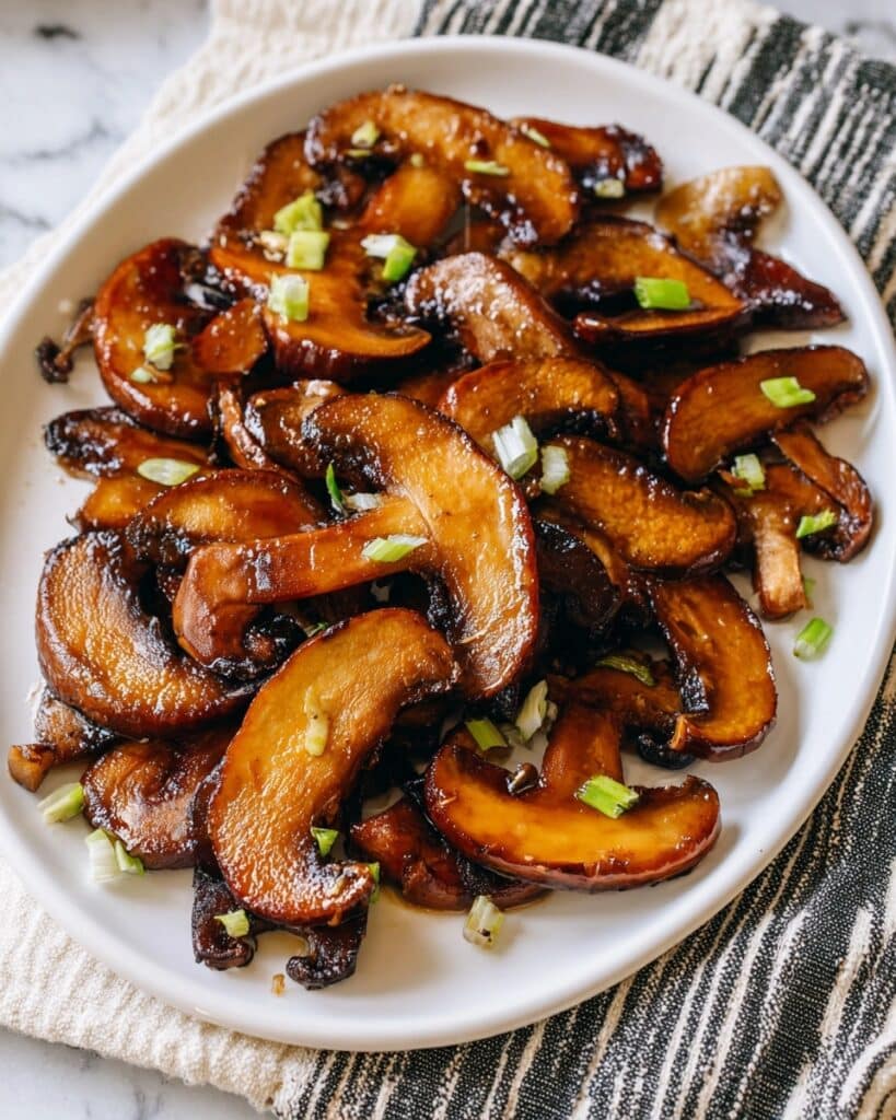 Soy Butter Glazed King Oyster Mushrooms Recipe