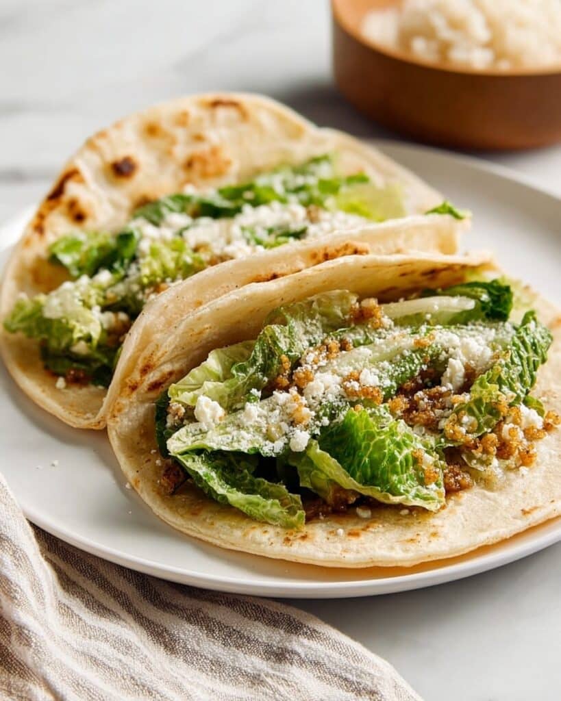 Chicken Caesar Smash Tacos Recipe